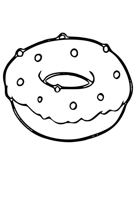 Glazed Donut Coloring Page