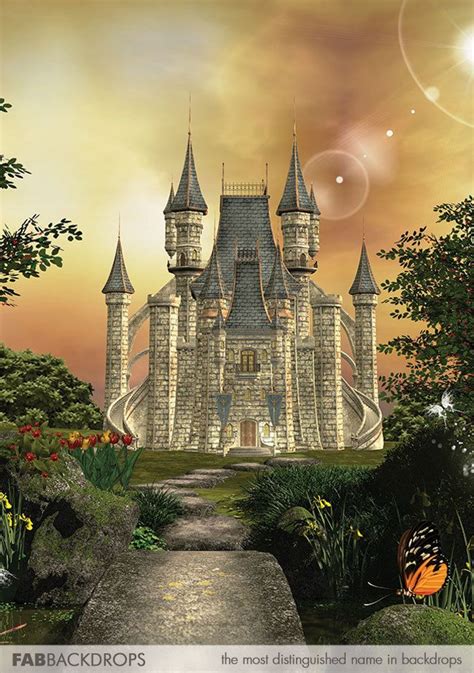 Fantasy Castle Scape Backdrop Portrait Background, Background For ...