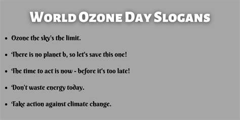 400+ Funny World Ozone Day Slogans That You Can Use