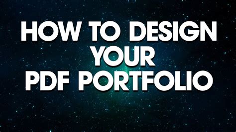 Graphic Design: How To Design Your PDF Portfolio - YouTube