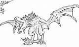 Wyvern Template Coloring Sketch Page sketch template
