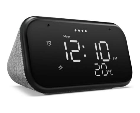 LENOVO Smart Alarm Clock Essential with Google Assistant Night Light ...