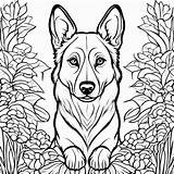 coloring Page Of A Dog  Easy How To drawing sketch template