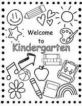 Welcome To Kindergarten Coloring Page By Happy Teacher Creation  TPT sketch template