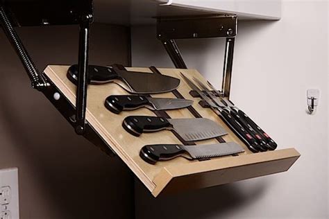 The Ultimate Under Cabinet Knife Storage | The Drop Block | Under cabinet knife storage, Diy ...