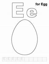 E For egg coloring Page With Handwriting Practice Egg Coloring  sketch template