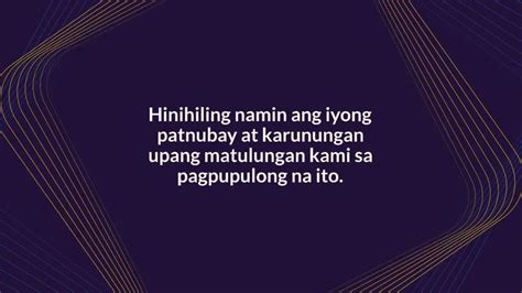 Prayer Before Meeting Tagalog | Prayer line, Short prayer for students, Prayer for students