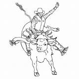 Bull Riding Coloring Pages sketch template