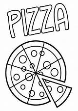 Free Coloring Pages Of Pizza sketch template