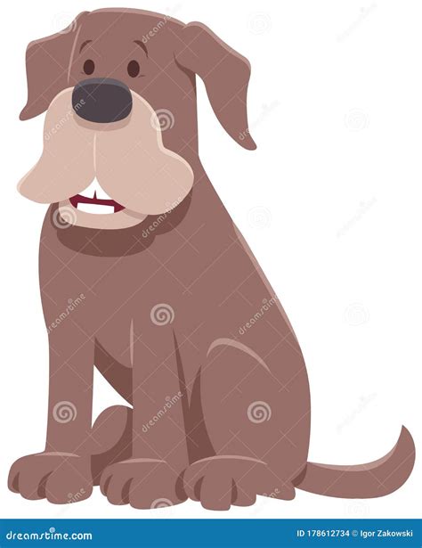 Funny Brown Dog Cartoon Animal Character Stock Vector - Illustration of childish, clip: 178612734