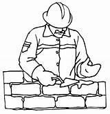 Construction Worker Coloring Pages  Free Printable For Kids sketch template