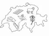 Printable Switzerland sketch template