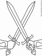 Crossed Swords Coloring Page  Audio Stories For Kids Free sketch template
