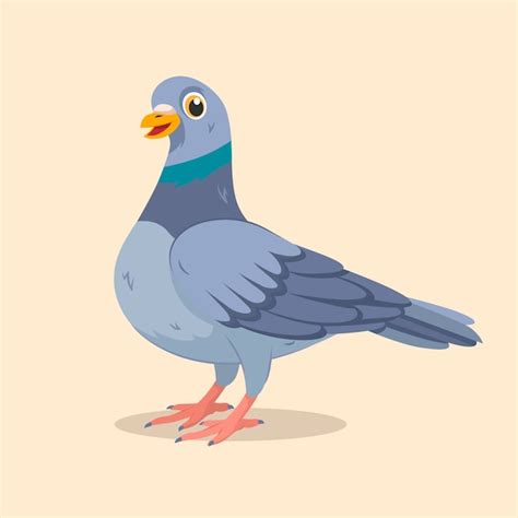 Free Vector | Hand drawn cartoon pigeon illustration