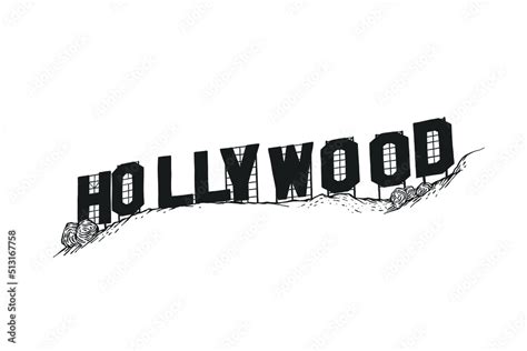 Hollywood sign in the hills of Hollywood - LOS ANGELES, USA Stock ...