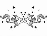 Long Tailed Kissing Fish Coloring Pages  Download & Print Online sketch template