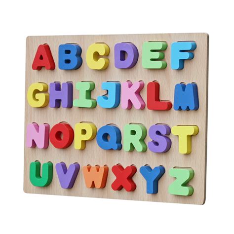 Timy Kids Preschool Alphabet Learning Block Raised See-Inside ABC Large ...