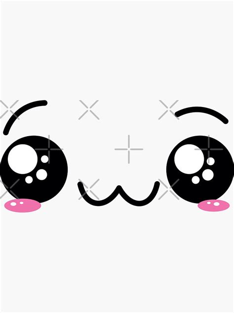 "japanese kawaii cute smiley face" Sticker by Salrang | Redbubble