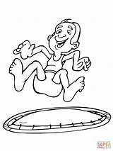 Jump Cartoon Coloring Pages sketch template
