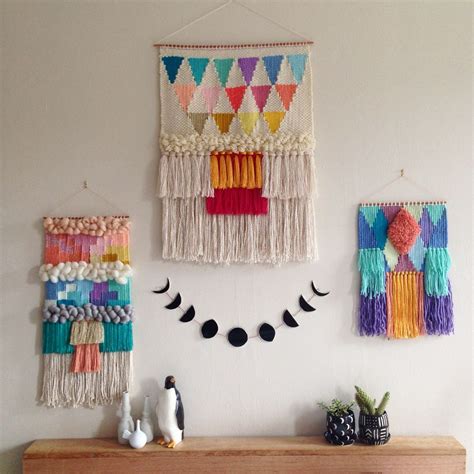 Weaving wall hanging, Woven wall hanging, Weaving art