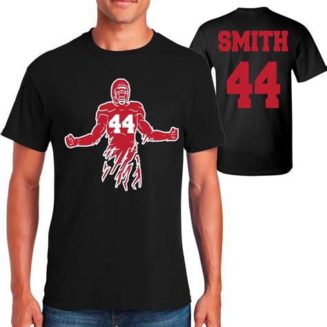 Custom Personalized Football Player Graphic Amazing Men's Heavy Cotton ...