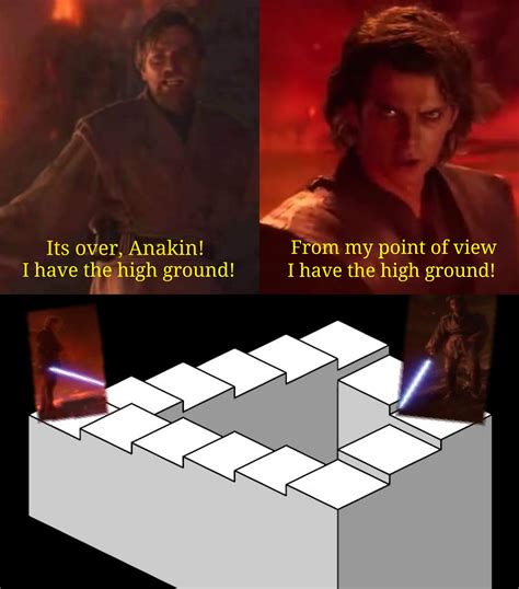 Wait, Anakin! Who has the high ground? : PrequelMemes