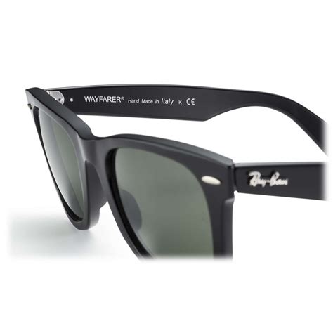 Ray-Ban - RB2140 901 - Original Wayfarer Classic - Black - Green ...