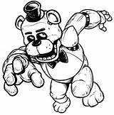 FNAF Toy Golden Freddy Coloring Page  Free Printable Pages sketch template