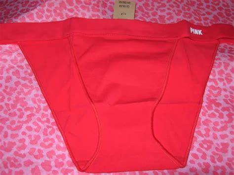 VICTORIAS SECRET SEXY PINK LOGO Bikini Hi Leg Pantie Red Valentine Exclusive NWT $11.99 - PicClick