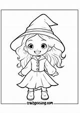 30 Witch Coloring Pages For Kids 100% Free PDF Printable  Crafty sketch template