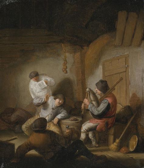 Peasants Playing Music In A Barn Painting by Celestial Images | Fine Art America