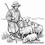 Shepherd And Sheep Coloring Pages  Free & Printable sketch template