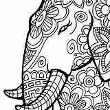 Mandala Elephant Coloring Sheet Pages sketch template