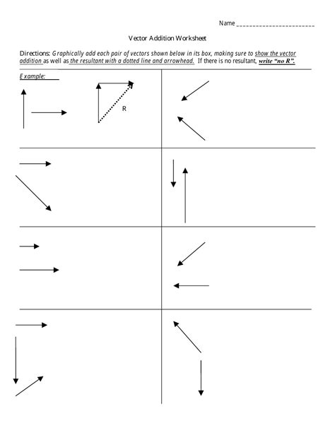 Vector Addition Worksheet With Answers Download Printable PDF ...