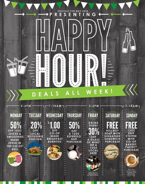 Announcing! Happy Hour! Deals All Week! – Wheatsfield Co-op Grocery ...