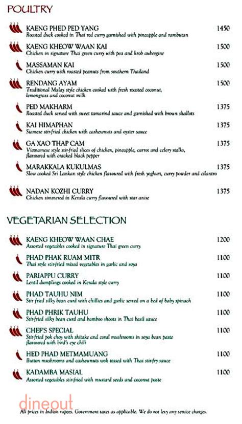 Menu of The Spice Route, Connaught Place, Central Delhi | Dineout discovery