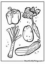 Vegetables Coloring Pictures sketch template