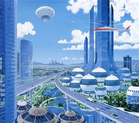 1980s Future City by Tatsushi Morimoto : r/RetroFuturism