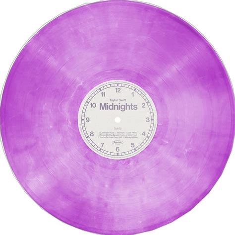 a purple record with the words 10 midnights on it