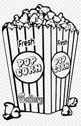 Popcorn Coloring Pages sketch template