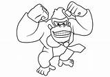 Donkey Kong Character From Super Mario Bros coloring page sketch template