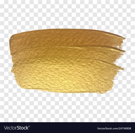 Gold paint brush texture Royalty Free Vector Image