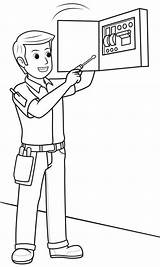 Electrician 1 Coloring Page  Free Printable Pages For Kids sketch template