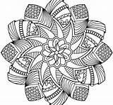 Flower Mandala Sketch Coloring Page sketch template