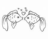 Kissing Fish Coloring Pages sketch template