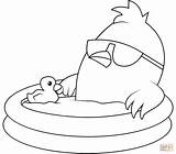 Cool Chick Is In Inflatable Pool With Rubber Duck coloring page  Free sketch template