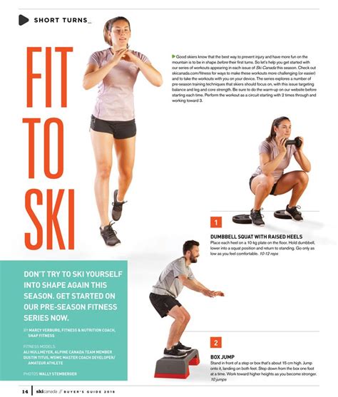 Fit To Ski. Fitness tips for skiers. | Skiing workout, Skiing training, Conditioning workouts