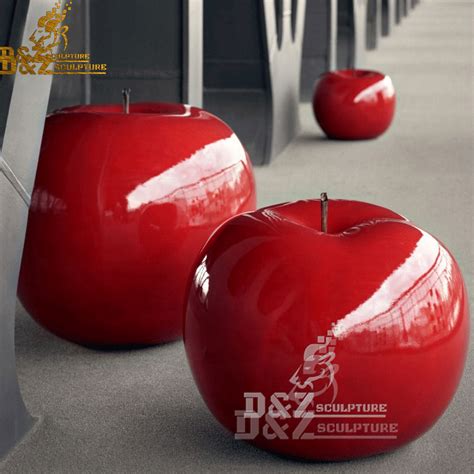 large apple sculpture metal sculpture stainless steel sculpture for ...