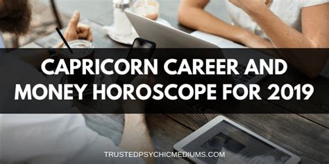 Capricorn Career and Money Horoscope 2019