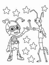 Crick And The Mantis from Beat Bugs coloring Page sketch template